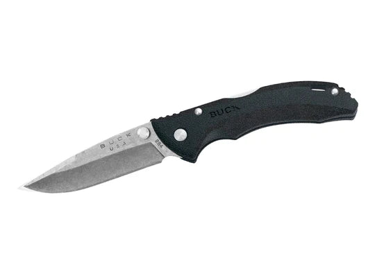 Buck Bantam BHW knife with black handle and blade