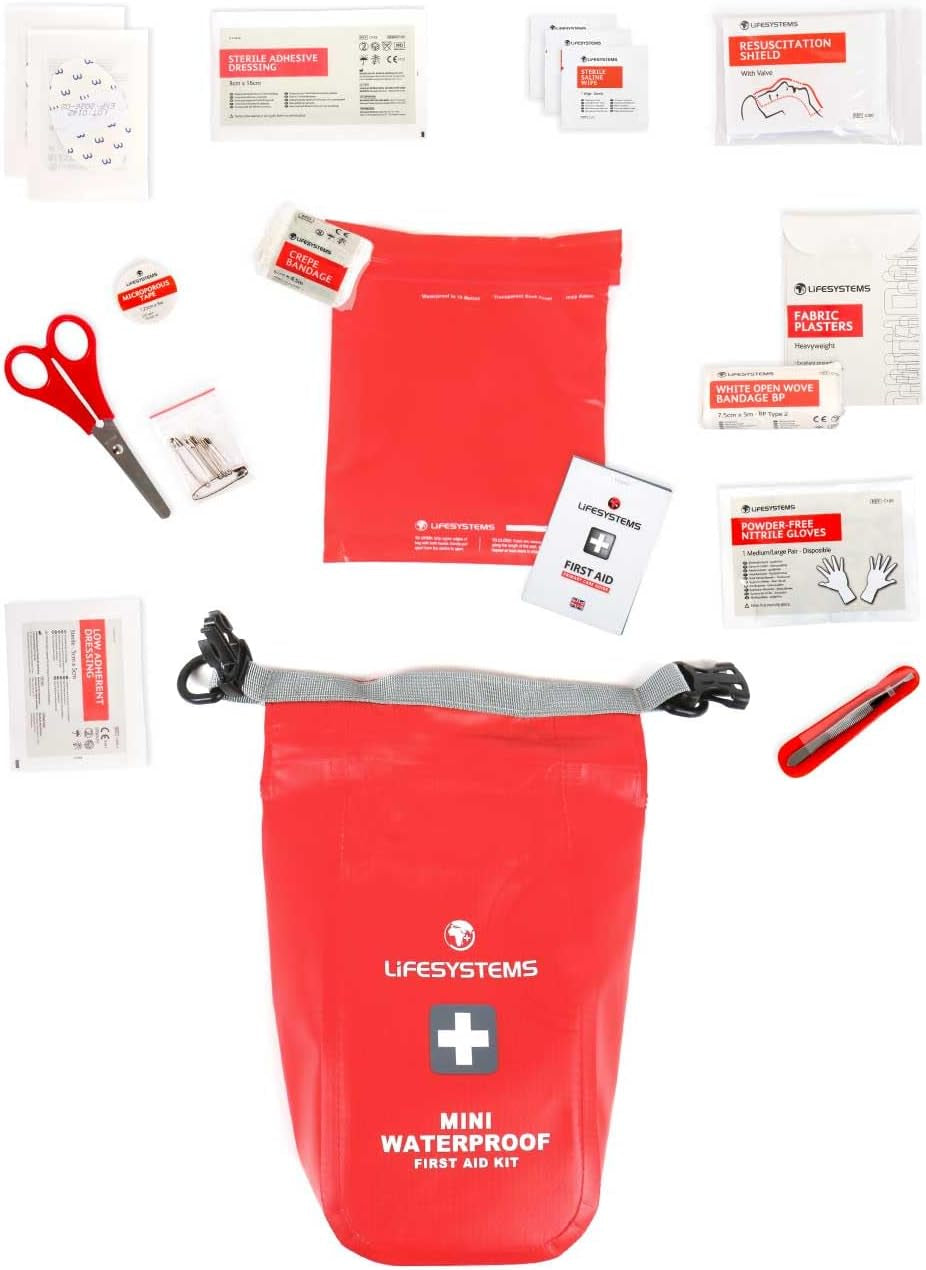 Waterproof First Aid Kit, CE Certified Contents, Specifically Designed for Watersports and Outdoor