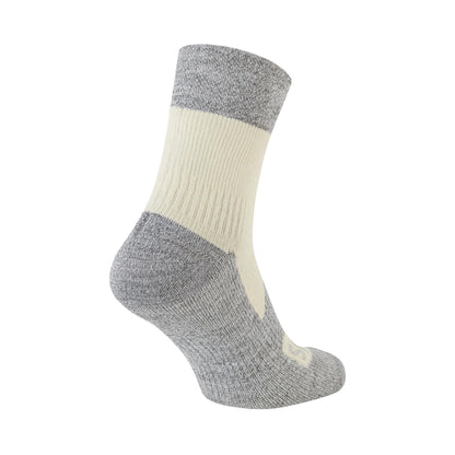 Grey marl ankle socks with cream cuff and toe/heel panels, SealSkinz branding
