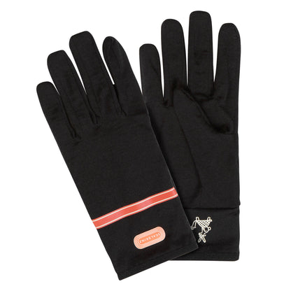 Black lightweight merino running gloves with red reflective stripe and SealSkinz logo