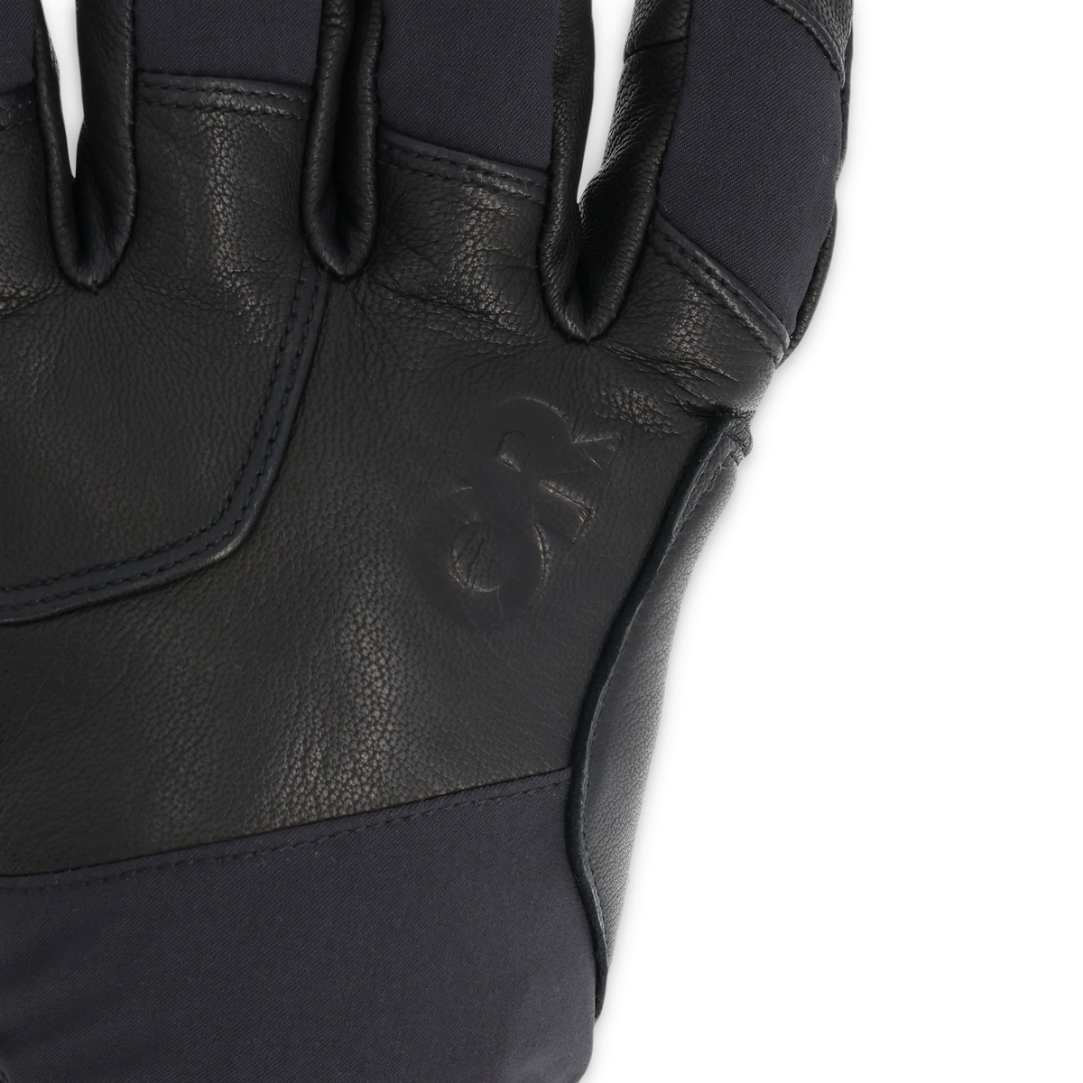 GORE-TEX gloves, dark black textured palm with embossed logo