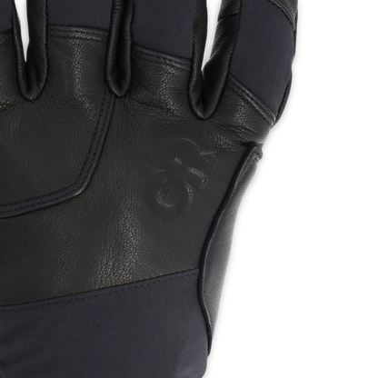 GORE-TEX gloves, dark black textured palm with embossed logo