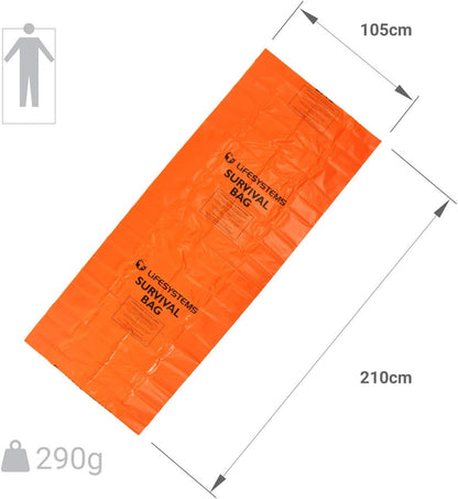 Windproof and Waterproof Orange Survival Bag for 1 to 2 Persons