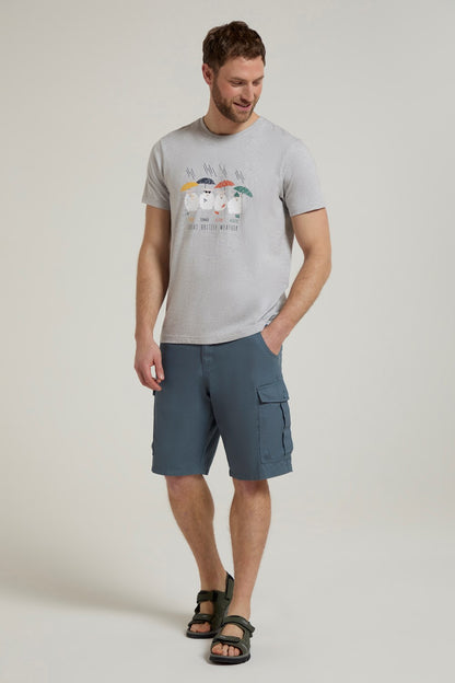 Mountain Warehouse Mens Cargo Shorts 100% Twill Cotton Multiple Pockets