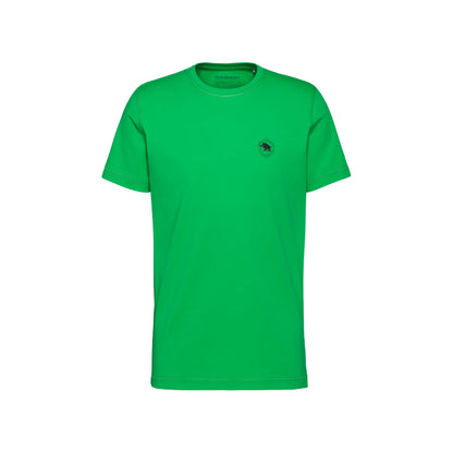 Men's short-sleeve T-shirt in bright green with small chest elephant emblem