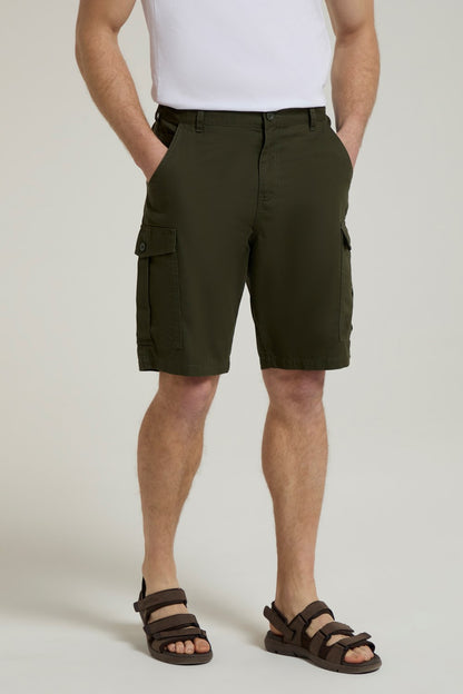 Mountain Warehouse Mens Cargo Shorts 100% Twill Cotton Multiple Pockets
