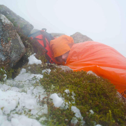 Windproof and Waterproof Orange Survival Bag for 1 to 2 Persons