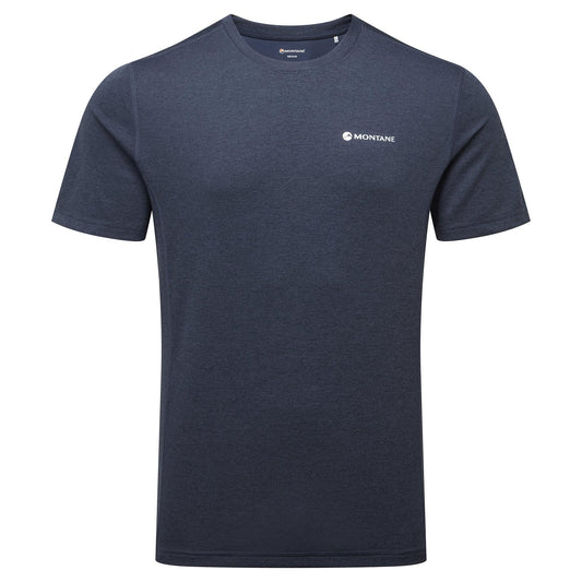 Men's navy short-sleeve T-shirt with Montane logo on chest.