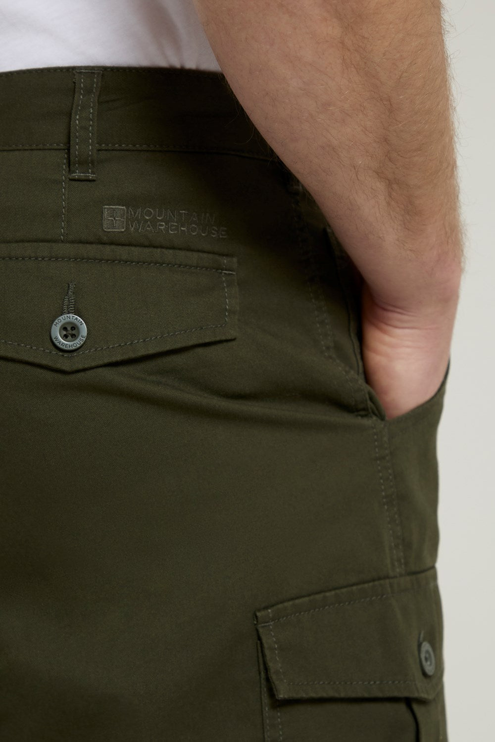 Mountain Warehouse Mens Cargo Shorts 100% Twill Cotton Multiple Pockets