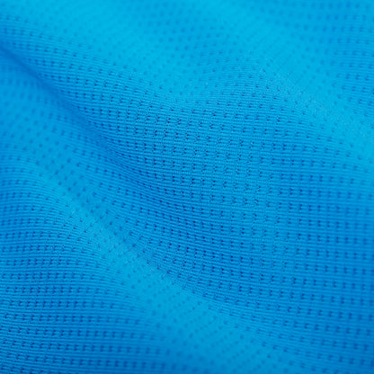 Women’s Mammut Aenergy FL T-shirt fabric close-up, blue breathable knit texture