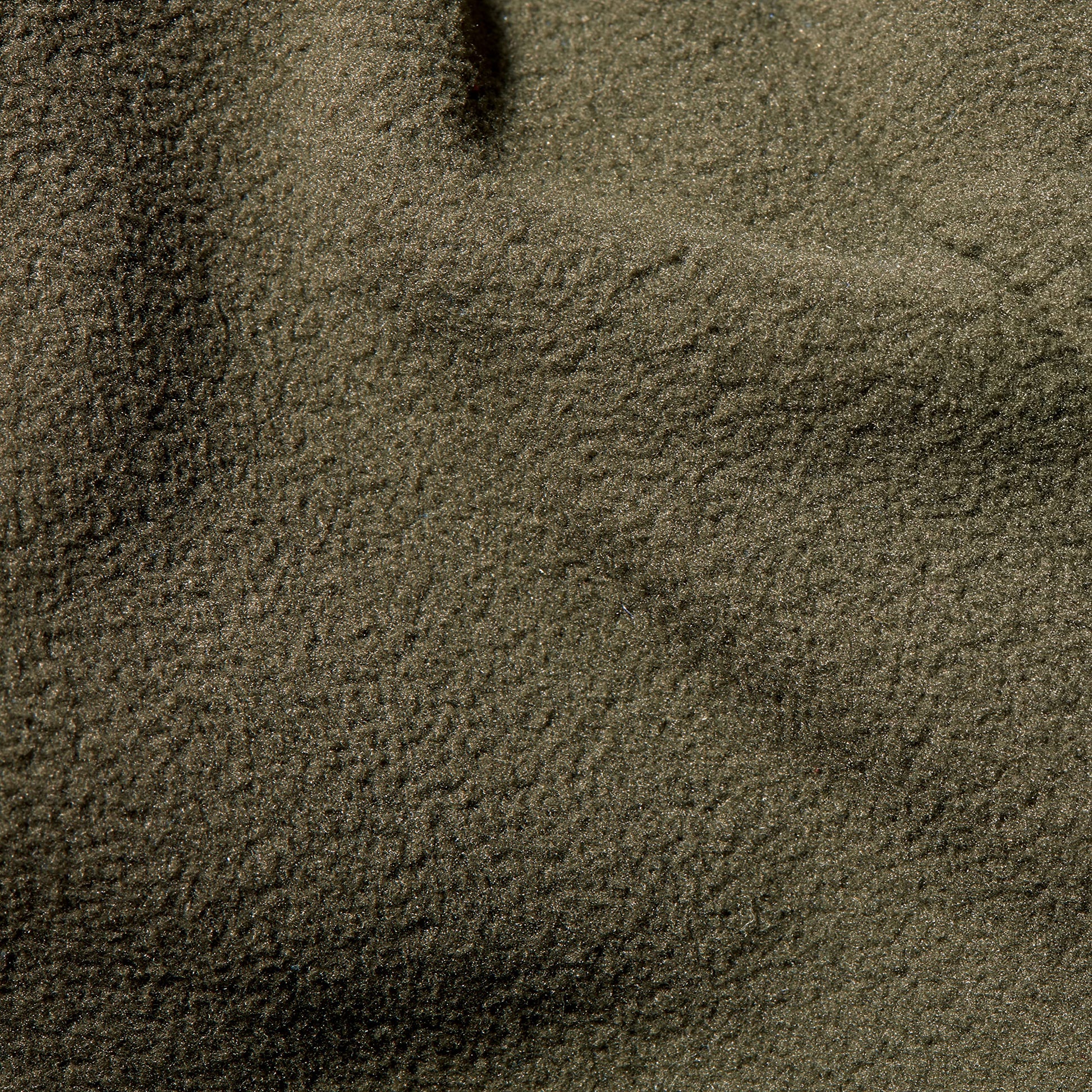 Olive-green lightweight fleece fabric texture close-up