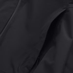 Close-up of a black jacket with a focus on texture and color.