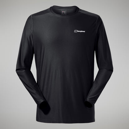 Black long-sleeve shirt with a Berghaus brand logo on a gray background