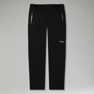 Black pants with a logo on a light gray background