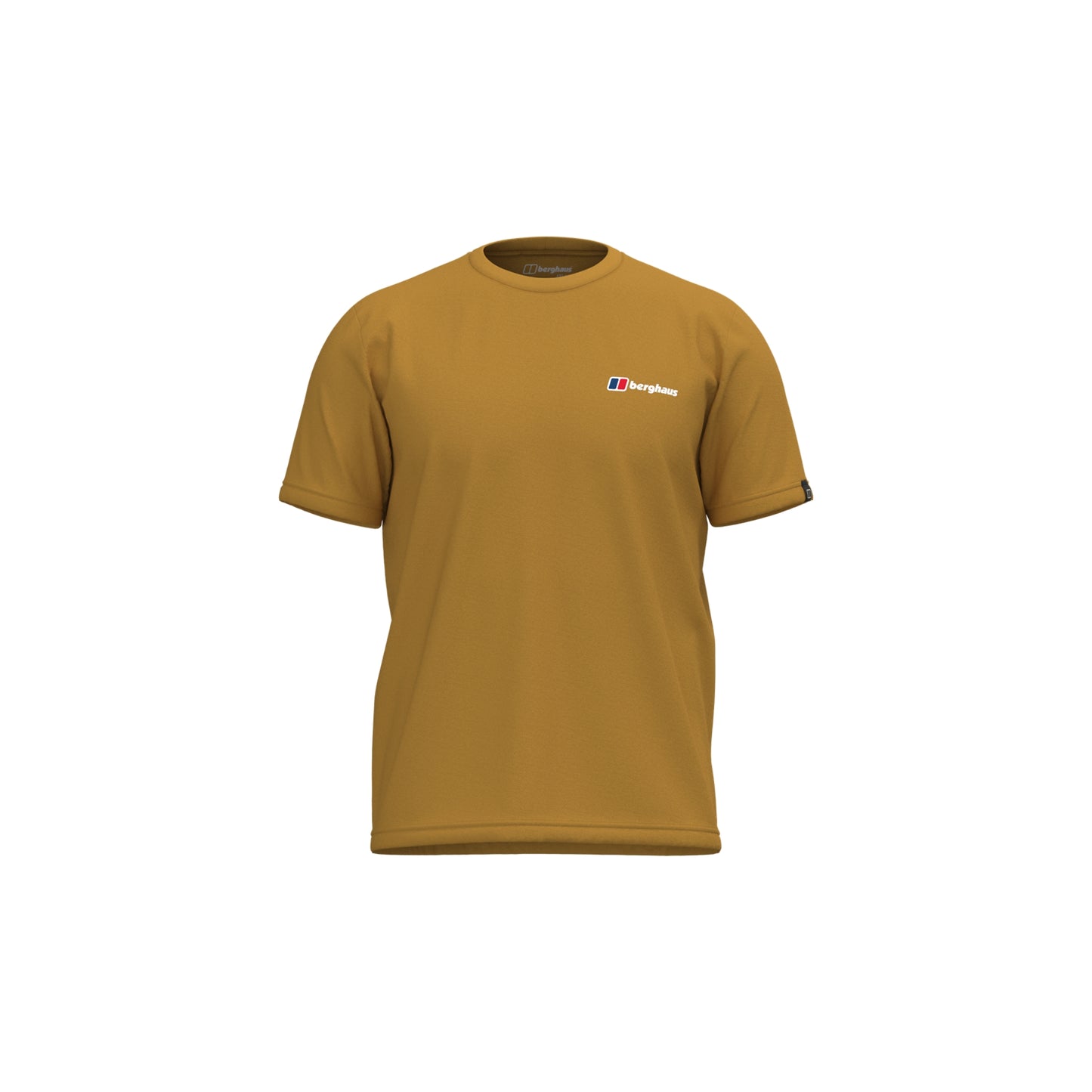 Men's ochre Berghaus logo T-shirt with short sleeves