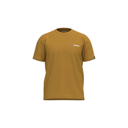 Men's ochre Berghaus logo T-shirt with short sleeves