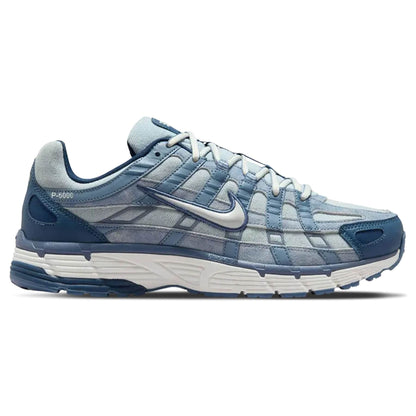 Nike P-6000 SE trainers in worn blue denim, lace-up with P-6000 heel detail