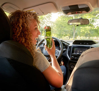 700 ml lock-top water bottle, green with lime cap
