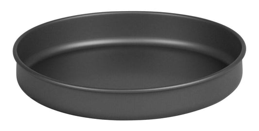 Trangia ultralight hard anodised frying pan, dark gray, shallow round skillet