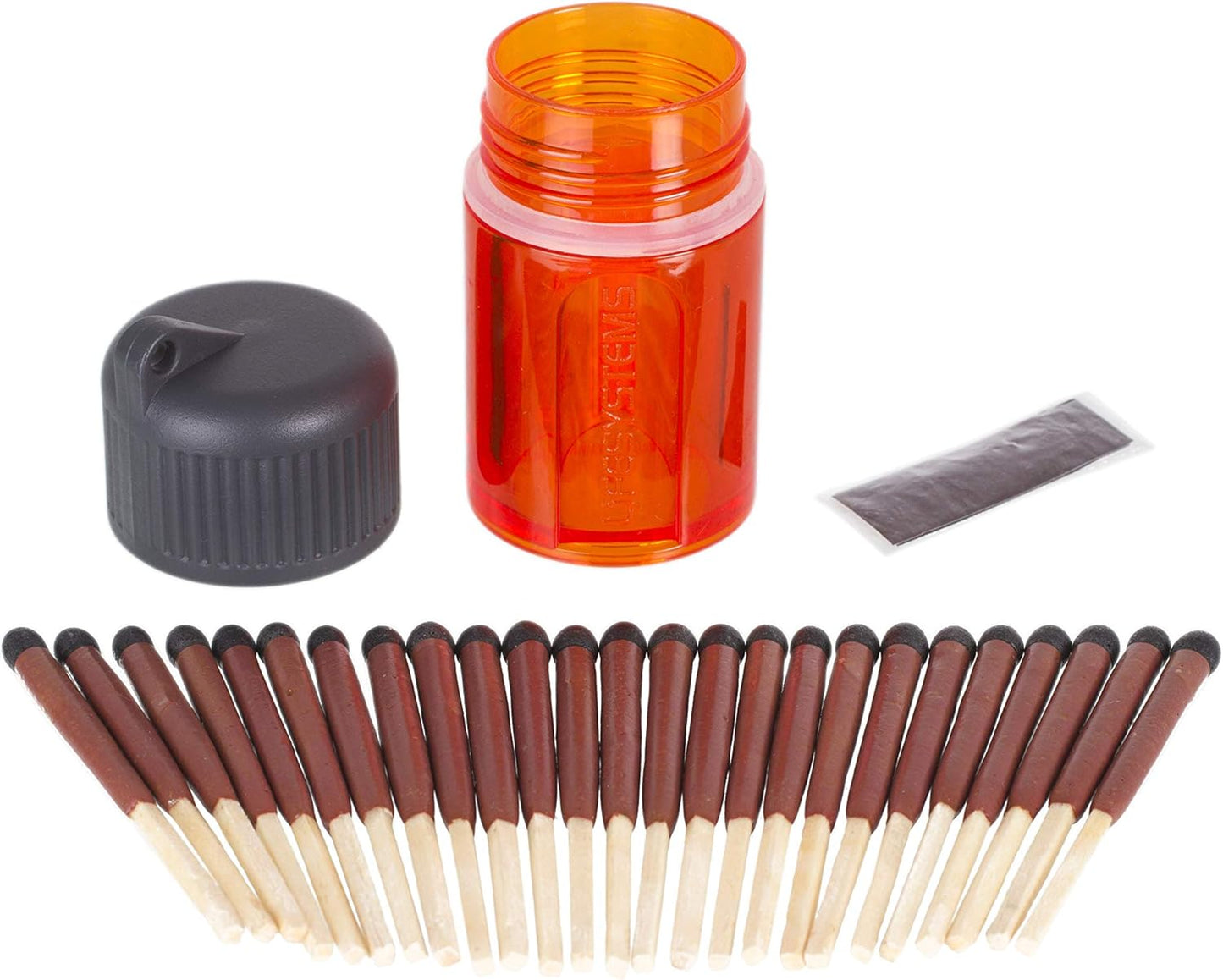 Stormproof, Waterproof and Windproof Matches, Pack of 25 in Sealed Waterproof Container