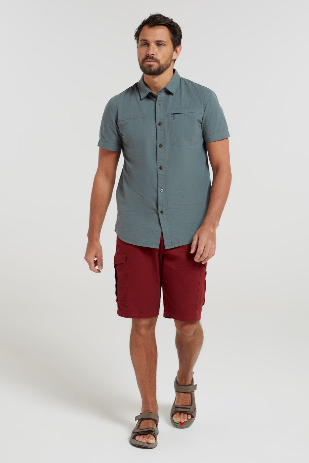 Mountain Warehouse Mens Cargo Shorts 100% Twill Cotton Multiple Pockets