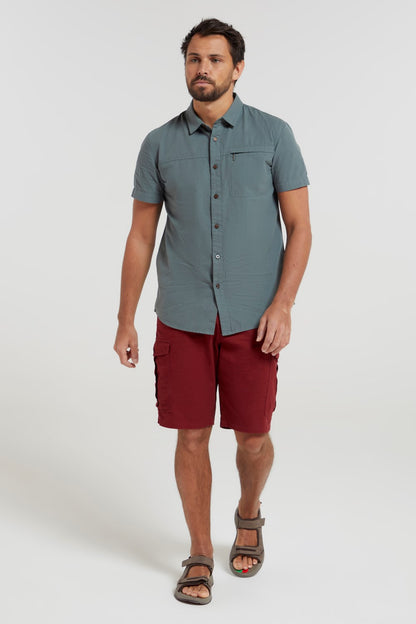 Mountain Warehouse Mens Cargo Shorts 100% Twill Cotton Multiple Pockets
