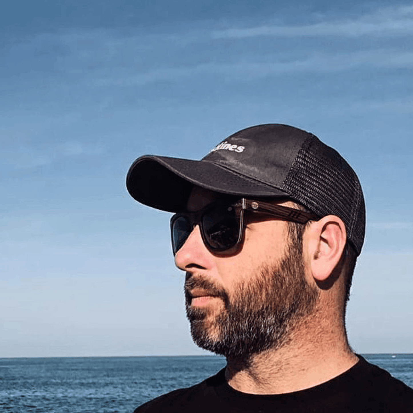 Dark sunglasses with black lenses