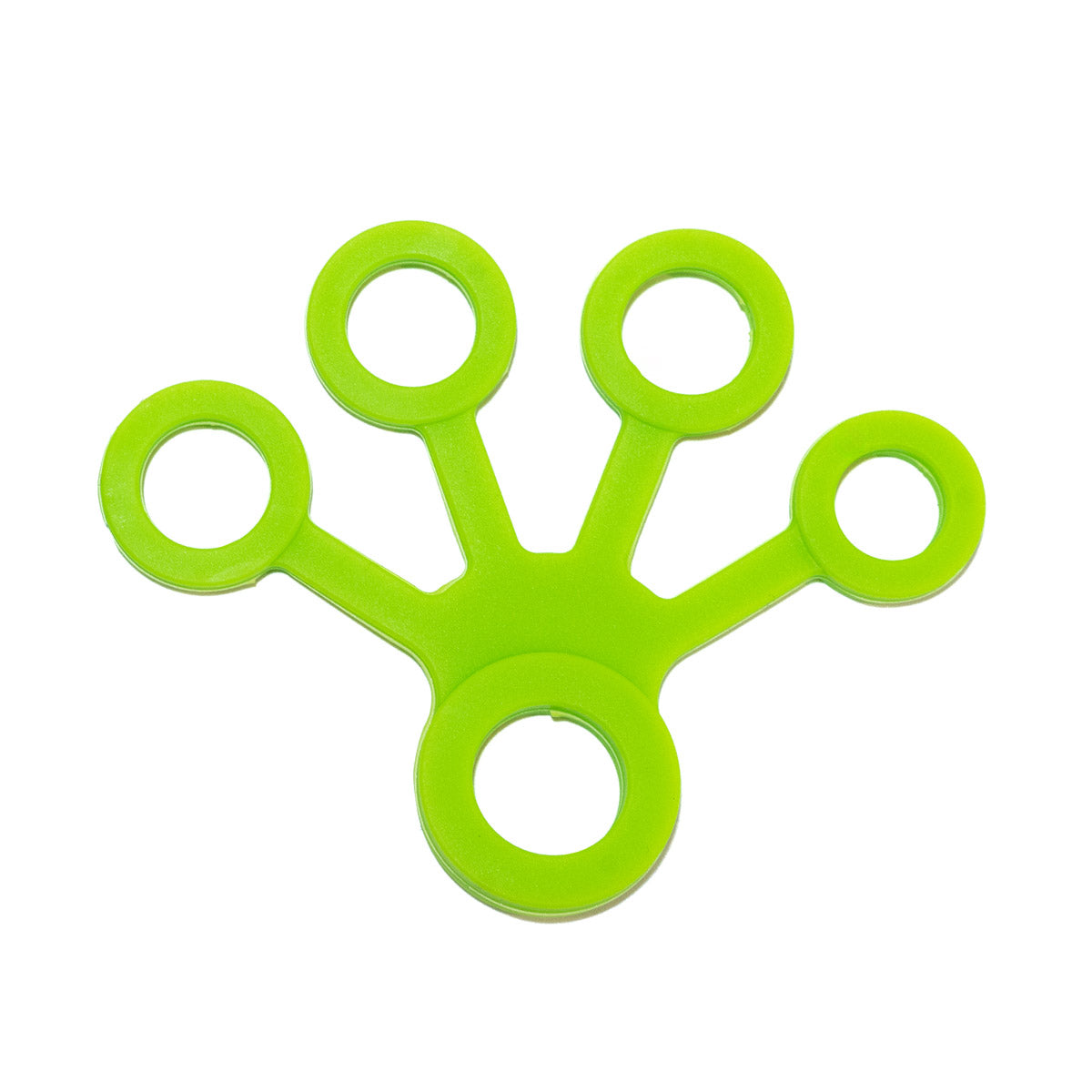 Green forearm and finger strengthener hand gripper with five circular loops