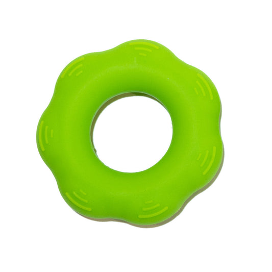 Green grip strengthener ring for climbing with textured grip pads