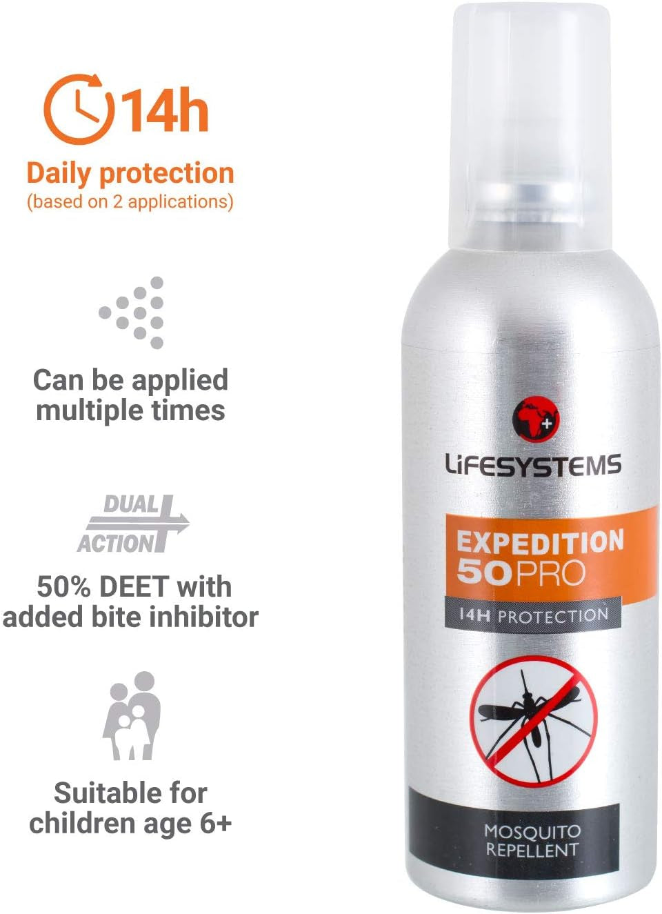 Insect Repellent Expedition Pro DEET Pump Spray | Repels Mosquitoes, Midges, Biting Insects and Ticks | up to 7Hrs Protection, Ideal for Any Destination Including Jungle Tropics