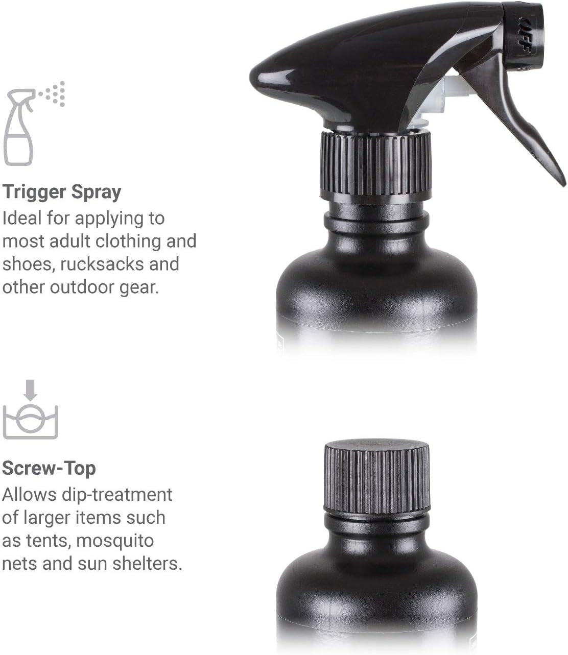 Ex4 anti Mosquito Clothing, Footwear and Outdoor Gear Treatment - 350 Ml Spray | Protect against Mosquitoes, Midges, Biting Insects, Black (Pack of 3)
