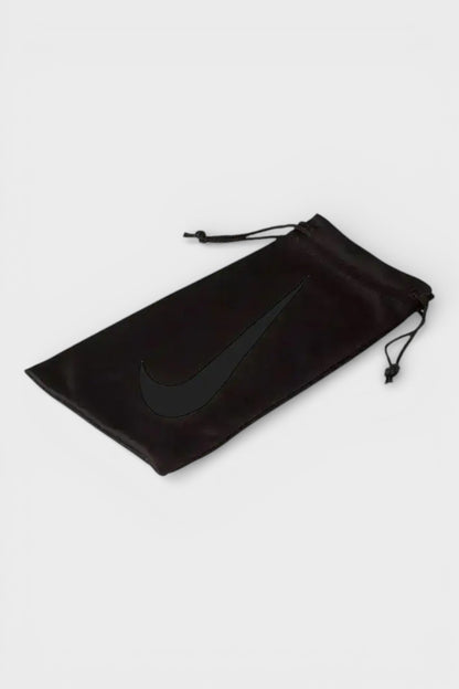 Nike drawstring sunglasses pouch in black with swoosh logo