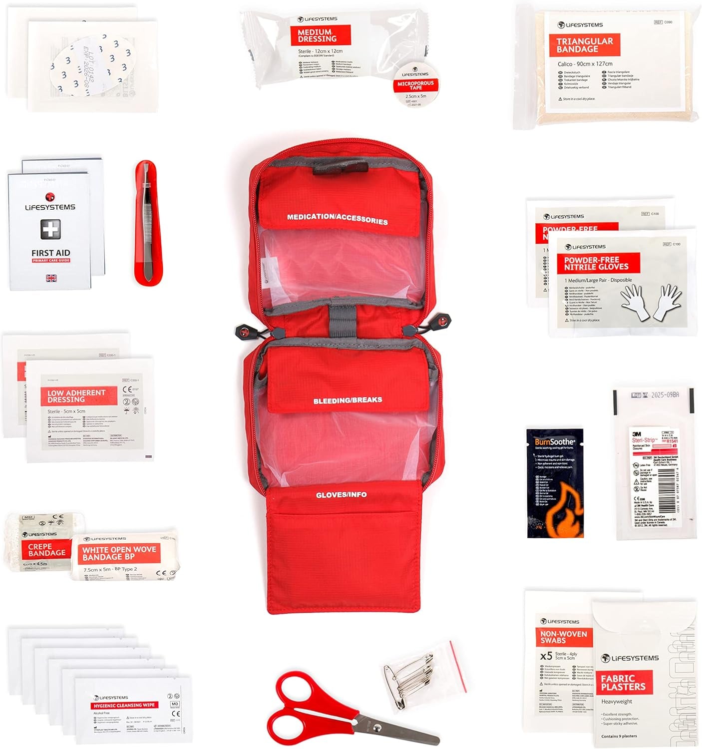 Adventurer First Aid Kit, CE Certified Contents, Specifically Designed for Outdoor and Travel
