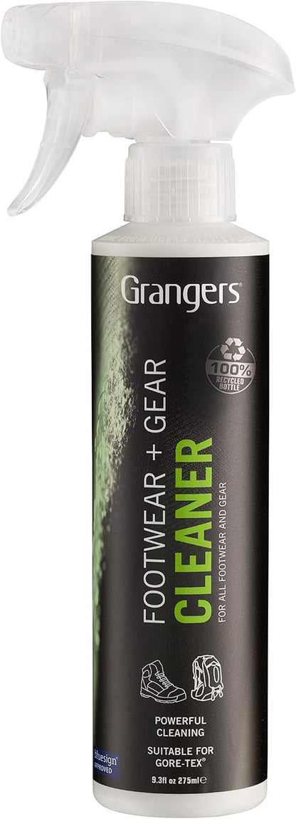 Grangers Eco Twin Pack – Footwear + Gear Cleaner and Footwear Repel plus | 275Ml/275Ml | Cleaning and Waterproofing for All Outdoor Footwear