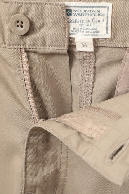 Mountain Warehouse Mens Cargo Shorts 100% Twill Cotton Multiple Pockets