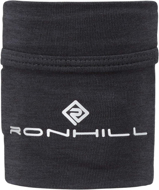 Ronhill dark gray stretch wrist pocket cuff with front logo