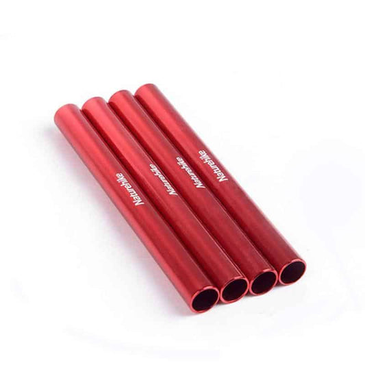 Naturehike red tent pole emergency repair tubes set of 4, hollow aluminum sleeves
