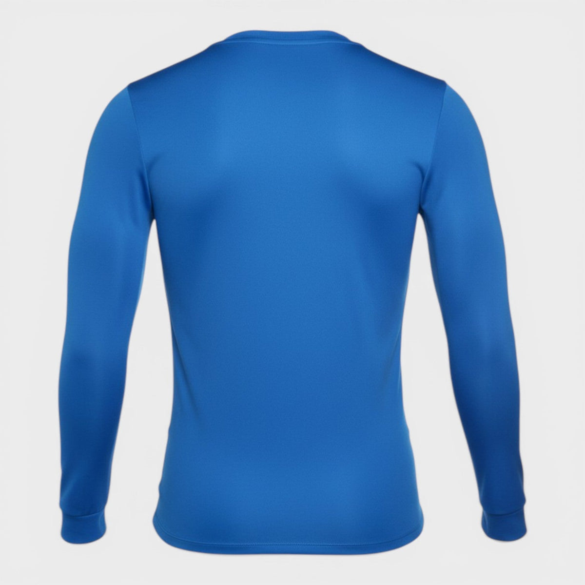 Royal blue long-sleeve Dri-Fit jersey shirt, plain back