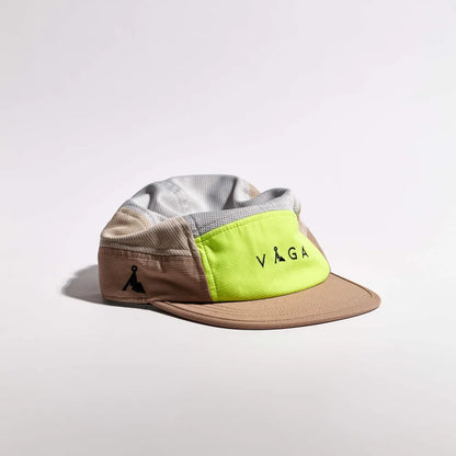 VÅGA Club Cap - Taupe / Neon Yellow / Light Grey
