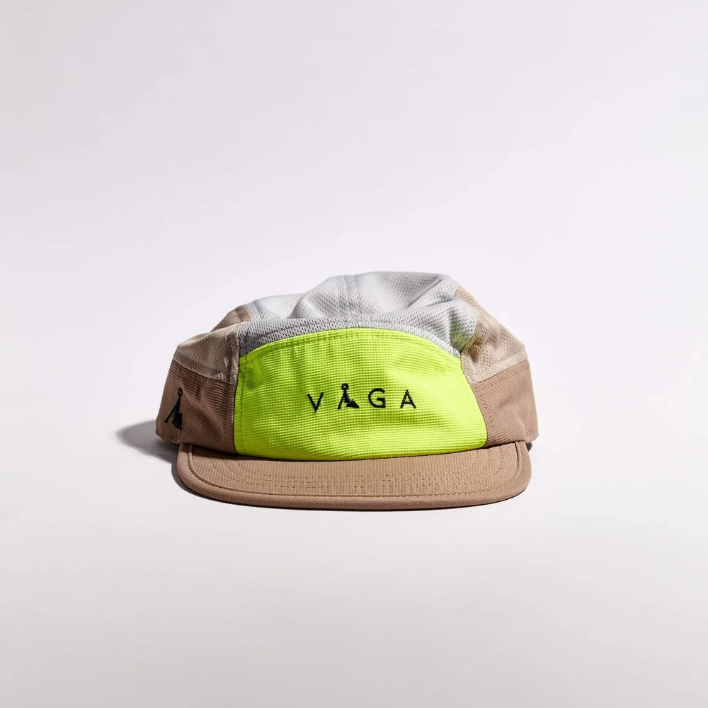 VÅGA Club Cap - Taupe / Neon Yellow / Light Grey